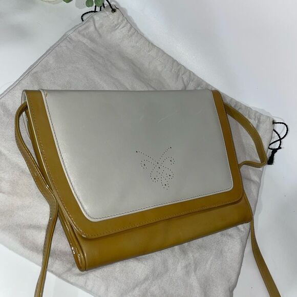 Salvatore Ferragamo Gray and Gold Patent Leather Women's Bag - Picture 3 of 9